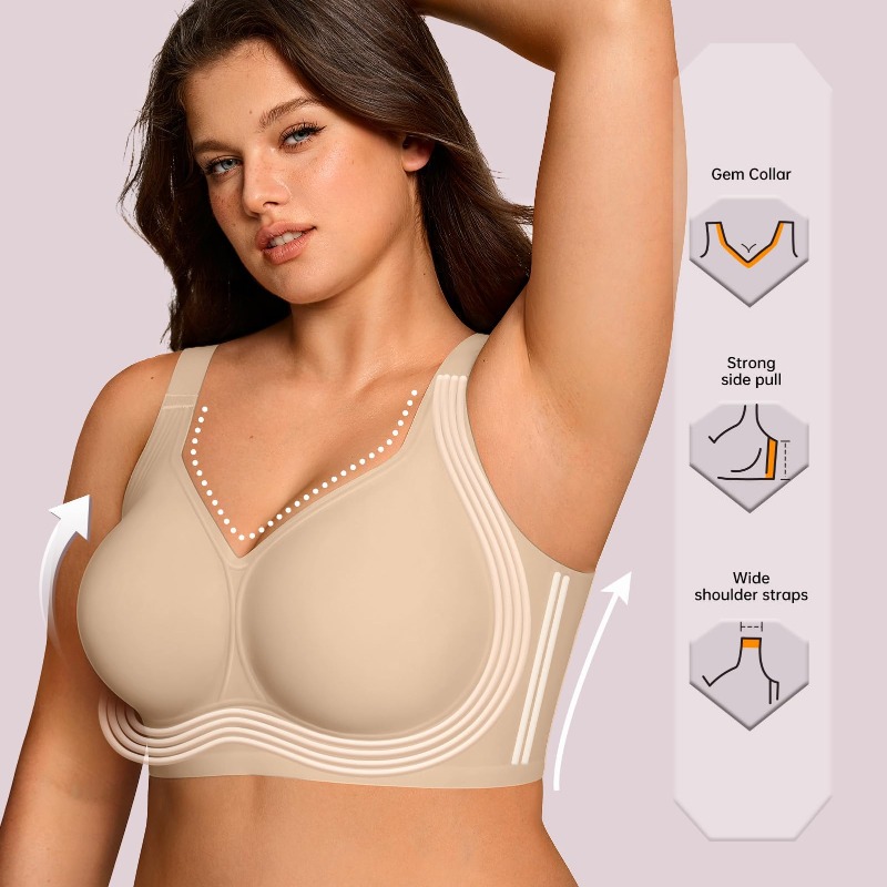 Plus Size Wireless Jelly Bra W - Full Coverage Bra 评论和价格